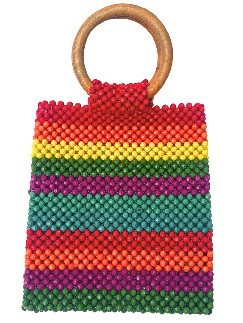 Rainbow Beaded Bag